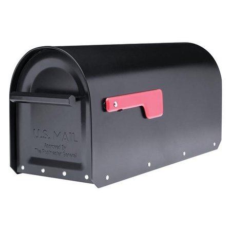 ARCHITECTURAL MAILBOXES Architectural Mailboxes 5007870 Sequoia Galvanized Steel Post Mounted Black Mailbox; 9.72 x 8.03 x 20.79 in. 5007870